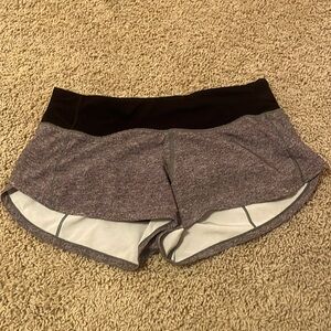 Lululemon Gray Speed Ups 2.5 Low Rise Size 2